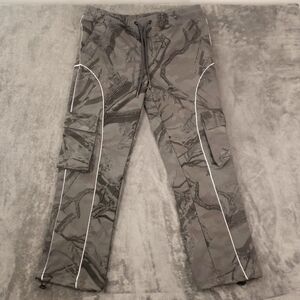 RGSTR Men's Gray Camouflage Cargo Pants with Reflective Trim Size Medium